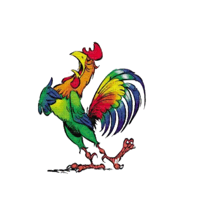 rooster gif coq - Animovaný GIF zadarmo