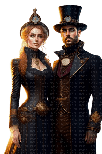 loly33 couple  steampunk - darmowe png