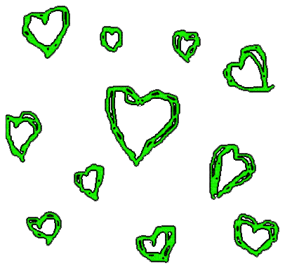 green hearts - PNG gratuit