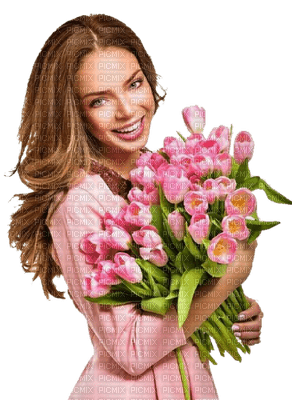 Kaz_Creations Woman-Femme-Fleurs-Flowers - zadarmo png