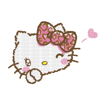 Hello kitty mignon cute kawaii sticker gif, debutante , hello , kitty ,  mignon , cute , kawaii , sticker , émoticone , rose , pink , gif , rosa ,  carino 
