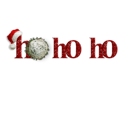 Kaz_Creations Christmas Deco Logo Text ho ho ho - Free PNG