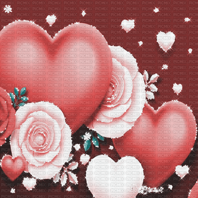soave background animated valentine heart flowers - Gratis geanimeerde GIF