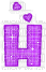 Kaz_Creations Animated Alphabet Purple H - 免费动画 GIF