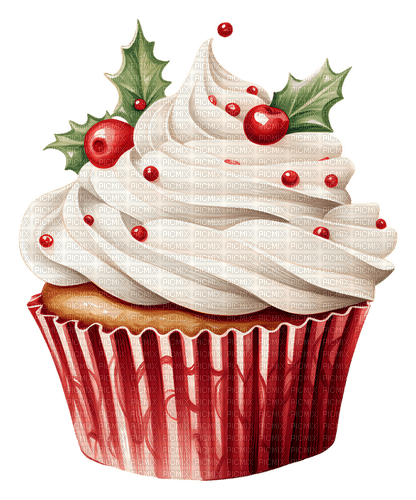Christmas Cupcake - Free PNG