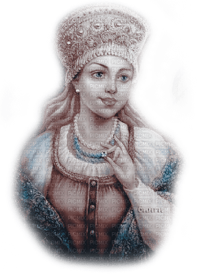 Y.A.M._Vintage Russia woman girl - Free PNG