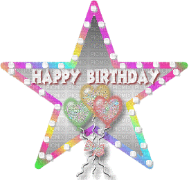 Happy birthday Stars - Besplatni animirani GIF