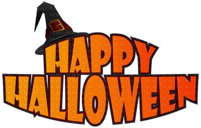 Kaz_Creations Logo Text Happy Halloween - ingyenes png