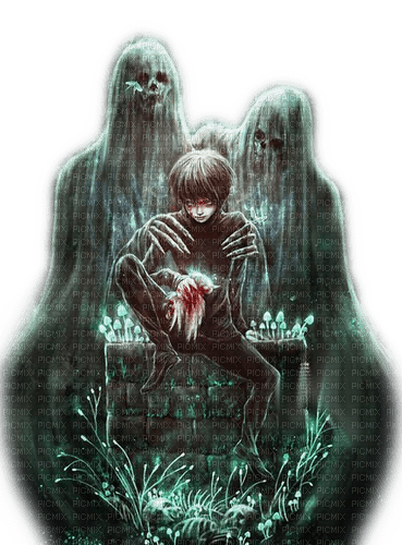 Rena Gothic Fantasy Art Ghost boy - PNG gratuit