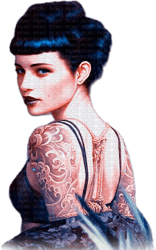 soave woman Tom Bagshaw art blue tattoo - bezmaksas png