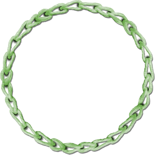Cadre Rond Vert Chaine:) - Free PNG