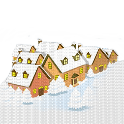 winter houses - PNG gratuit