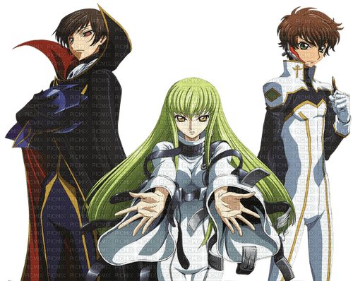 C.C., Suzaku and Lelouch - 免费PNG