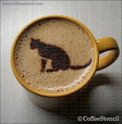 coffee cat - png gratuito