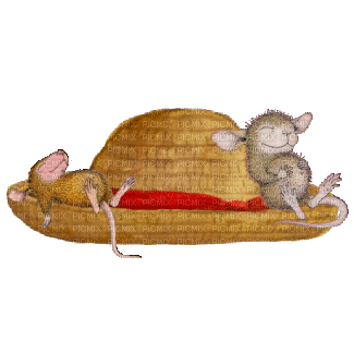 mouse maus cap hat spring deco tube sweet summer ete animal - 無料のアニメーション GIF
