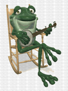 funny frog - GIF animado gratis