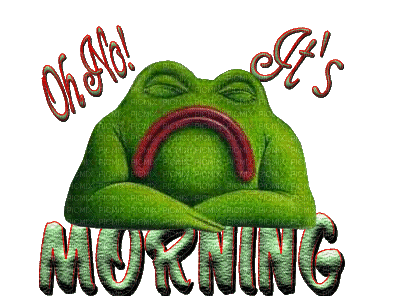 Frog Morning - GIF animado gratis