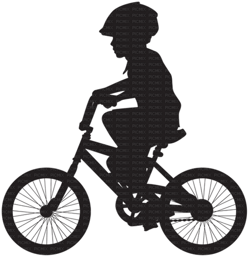 Boy Garçon child enfant Niño bicycle silhouette - zadarmo png
