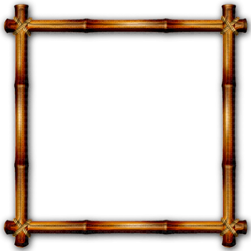 ♡§m3§♡ tropical frame bamboo brown png - kostenlos png