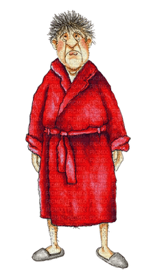Funny old men (red) - png grátis