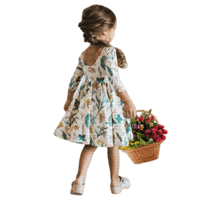 tulipános kislány - ücretsiz png