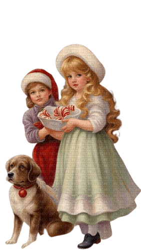 Noël enfants chien - 無料png