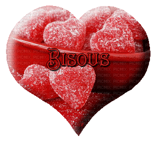 coeur  bisous - GIF animé gratuit