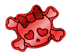 red skull gif (created with gimp) - Bezmaksas animēts GIF