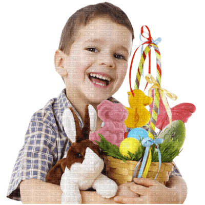 Kaz_Creations Easter Deco Child Boy - png ฟรี