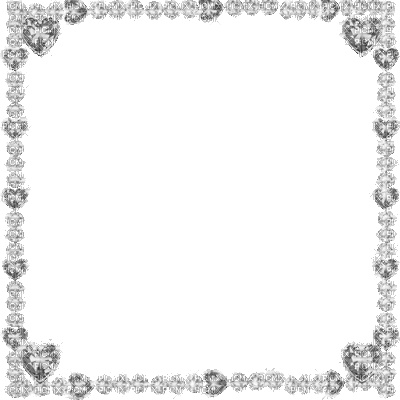 cadre frame silver coeur - Gratis animeret GIF