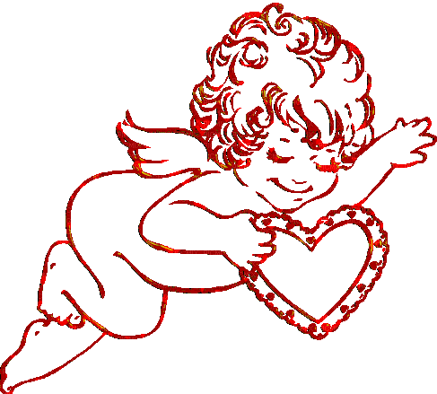 Ангелок с сердечком - Бесплатный анимированный гифка