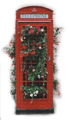 telephone box (created with gimp) - png gratis