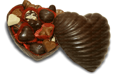 Chocolate Heart Brown - Bogusia - gratis png