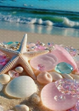 shell on the beach in pastel - ücretsiz png