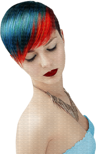 Woman Red Blue- Bogusia - Free PNG