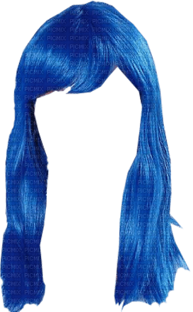Wig, blue - kostenlos png