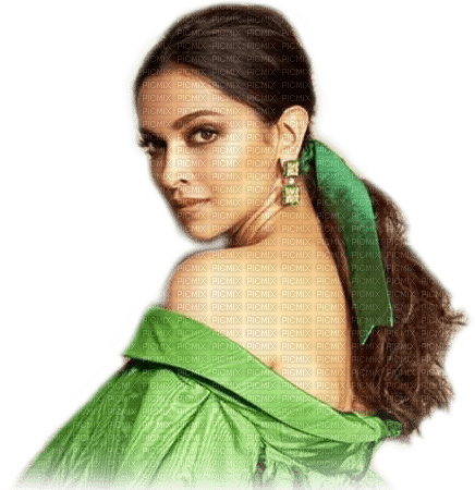 soave bollywood woman deepika green - zdarma png