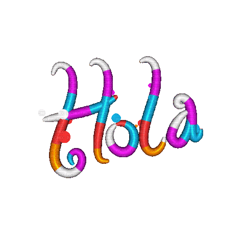 Hola Spanish Text - Bogusia - GIF animate gratis