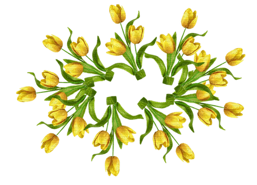set-gul-blomma - besplatni png