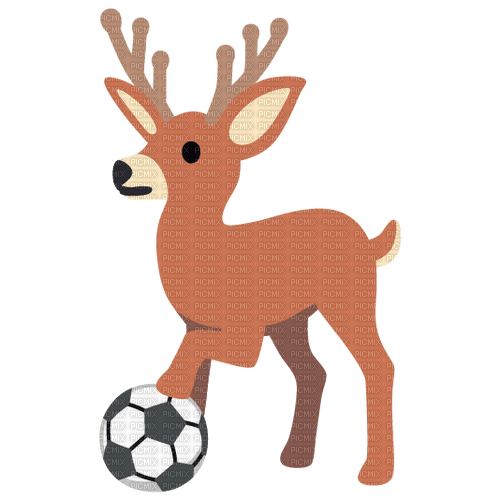 Emoji Kitchen Soccer deer - фрее пнг