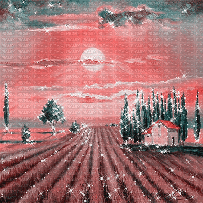 background field spring summer glitter pink teal - Ingyenes animált GIF