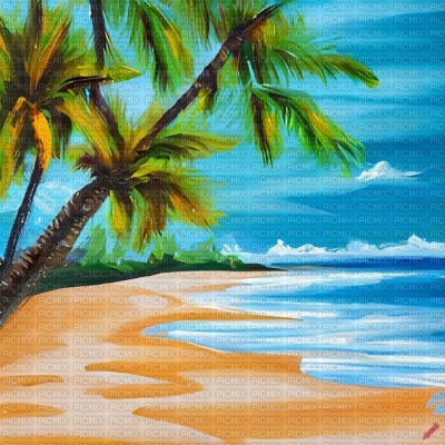 Blue Beach Scenery - 免费PNG