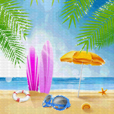 kikkapink summer beach animated background