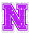 Kaz_Creations Animated Alphabet Purple N - Free animated GIF