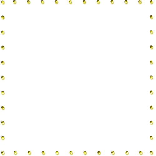Yellow Glitter Beads Frame - безплатен png