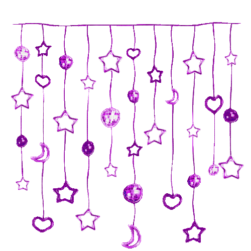 Stars.Moons.Hearts.Balls.Purple - Free animated GIF