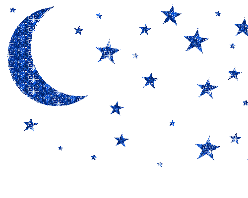 moon and stars - Animovaný GIF zadarmo
