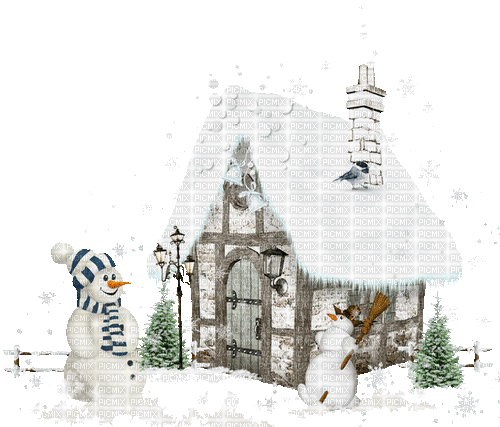 Winter. Snowman. Leila - Ücretsiz animasyonlu GIF