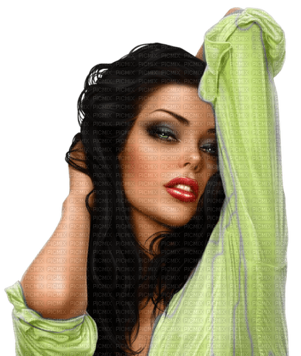 woman in green by nataliplus - ücretsiz png