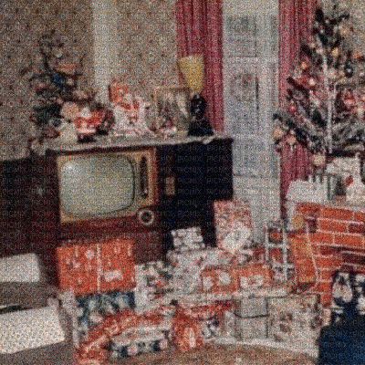 Vintage Christmas Background - Free animated GIF
